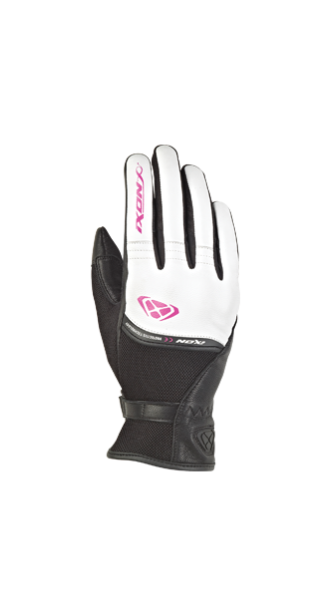 Ixon Guanti Da Moto Nero/bianco/fucsia Donna