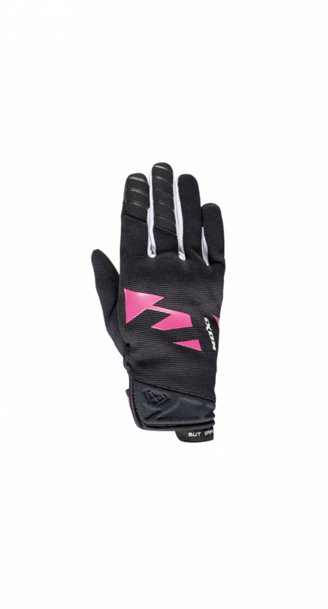 Guanti Da Moto Nero/bianco/fucsia Ixon Donna