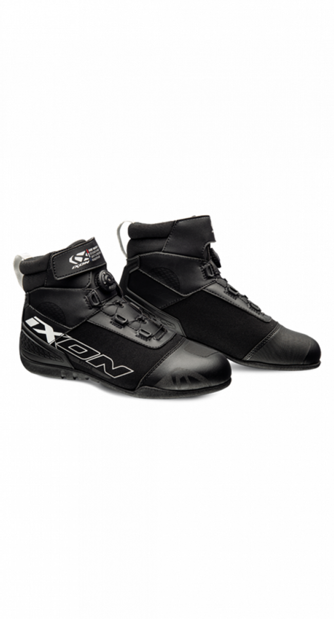 Scarpe Da Moto Nero/bianco Ixon Uomo