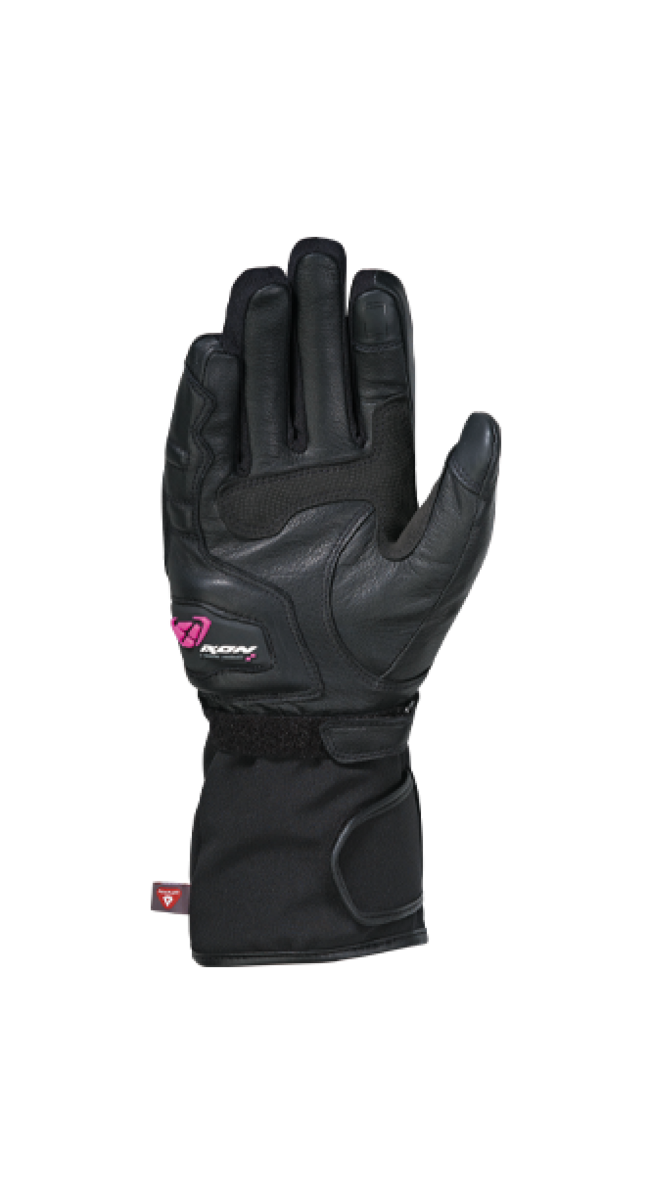 Guanti Da Moto Nero/fucsia Ixon Donna