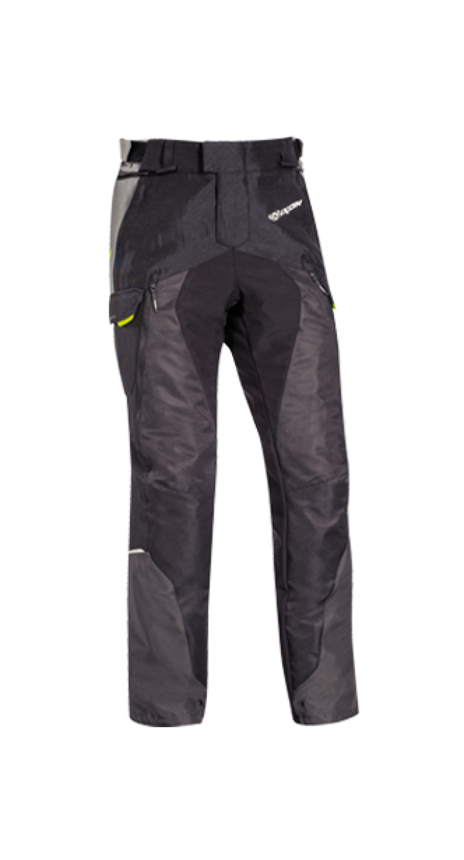Ixon Pantaloni Da Moto Nero/grigio/giallo Uomo
