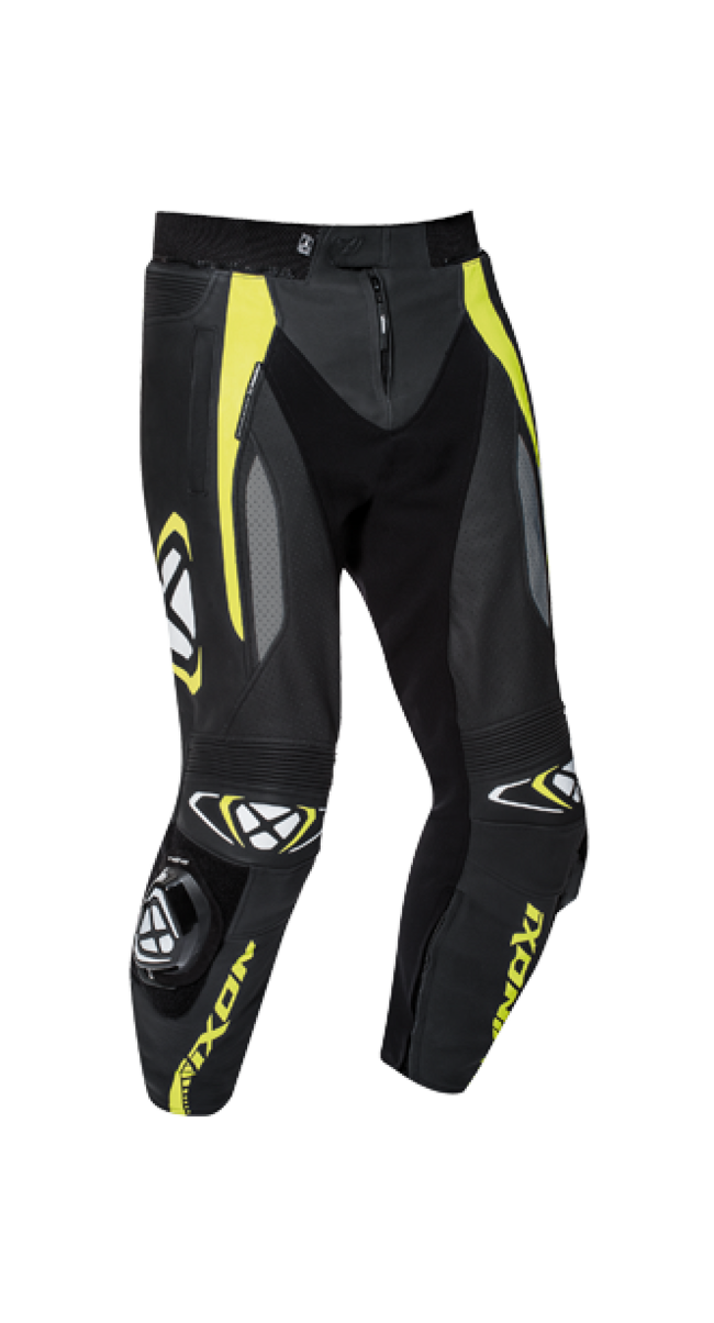 Ixon Pantaloni Da Moto Nero/grigio/giallo