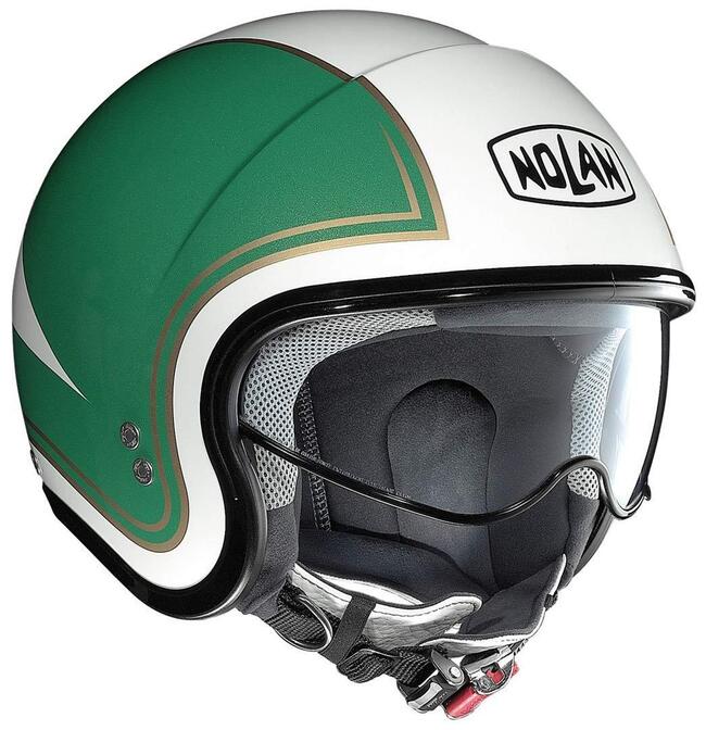 Casco Jet N21 Tricolore 031 Metal White Green Red Nolan