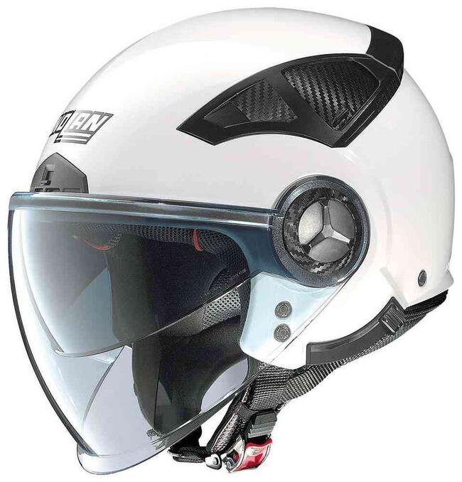 Casco Demi Jet N33 Evo Classic 002 Metal White Nolan