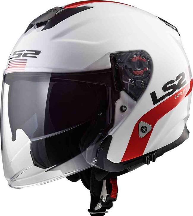 Ls2 Caschi Jet Bianco/rosso/blu