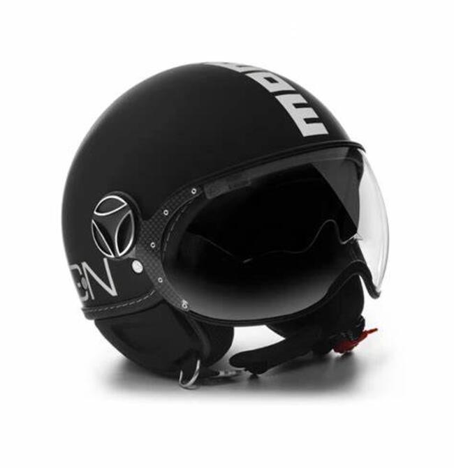 Momo Design Caschi Demijet Black Matt/white