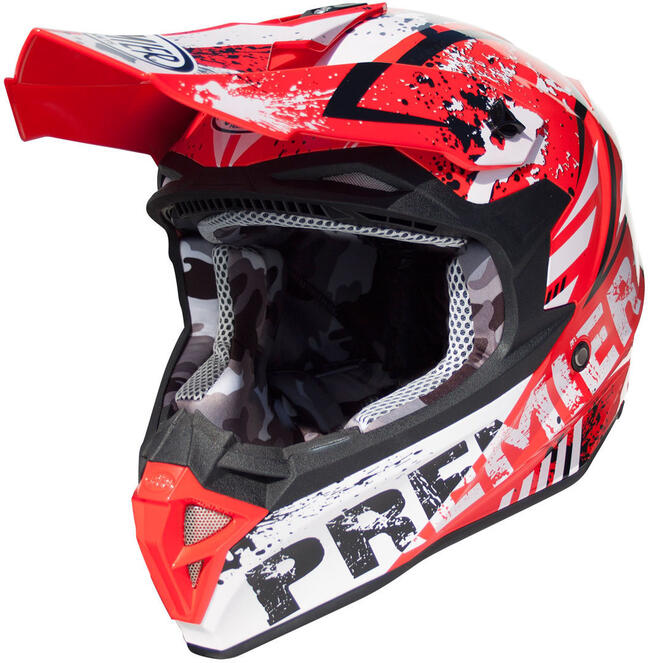 Premier Caschi Cross Rosso/bianco