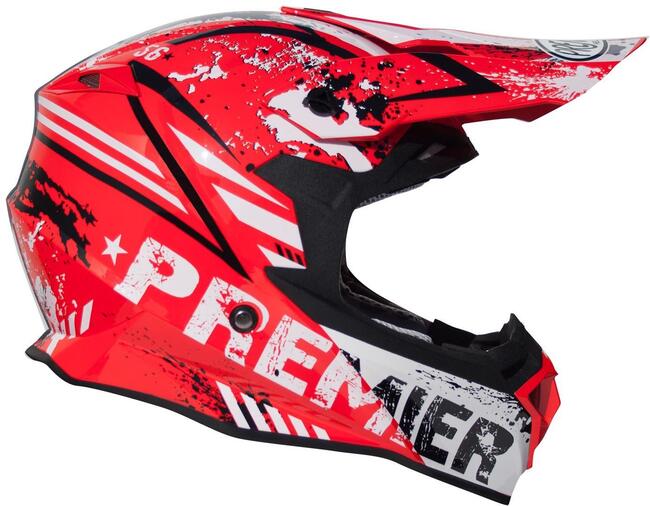 Premier Caschi Cross Rosso/bianco