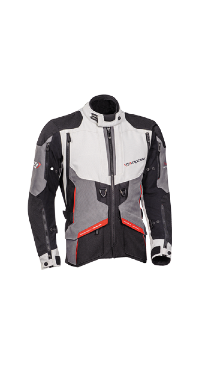 Ixon Giacche E Giubbotti Da Moto Nero/grigio/rosso Uomo