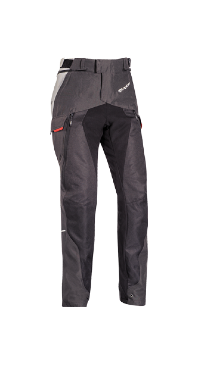 Ixon Pantaloni Da Moto Nero/grigio/rosso Donna