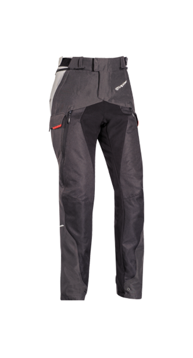 Pantaloni Da Moto Nero/grigio/rosso Ixon Donna