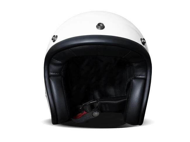 Casco Jet Fibra Vintage Solid White Dmd
