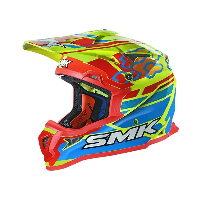 Smk Caschi Cross Giallo/azzurro