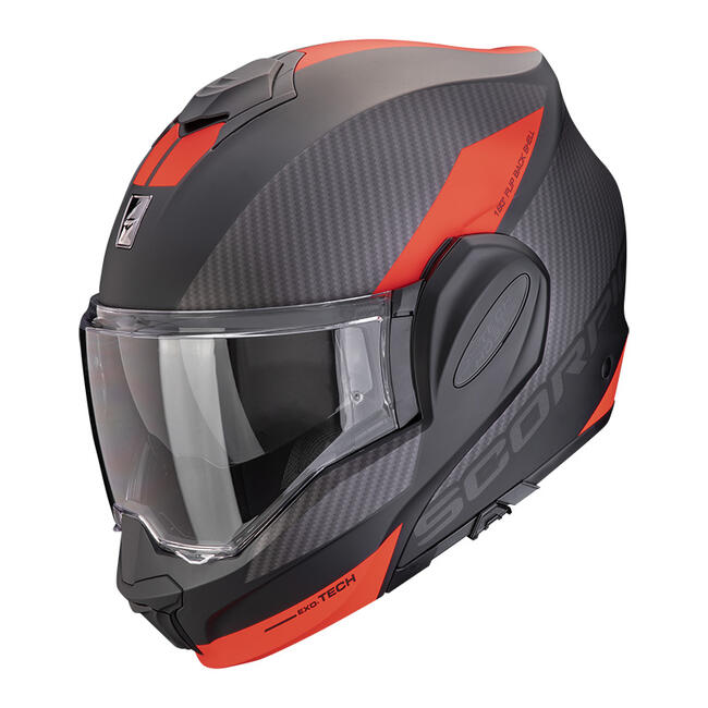 Caschi Modulari Nero/rosso Scorpion