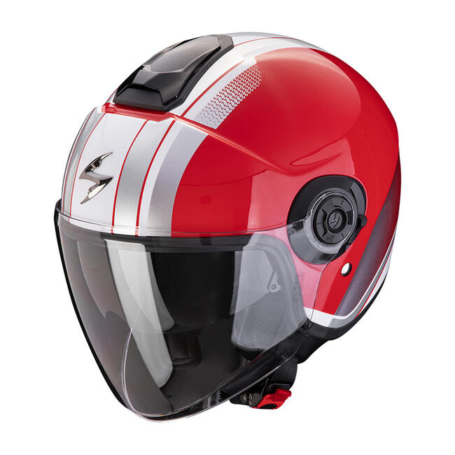 Caschi Jet Rosso/bianco Scorpion