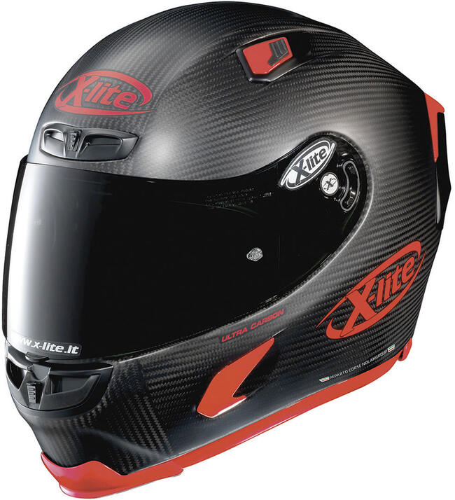 Xlite Caschi Integrali Flat Carbon/rosso