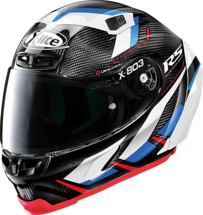 Casco Integrale X-803 Rs U.c. Motormaster 055 Carbon White Red X-lite