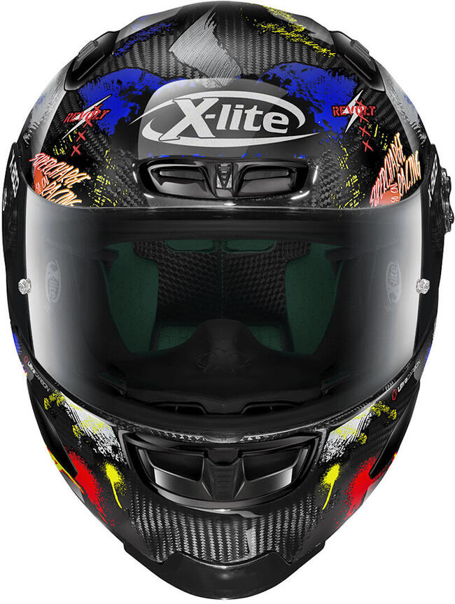 Casco Integrale X-803 Rs U.c. Holeshot 034 Carbon Blu Yellow X-lite