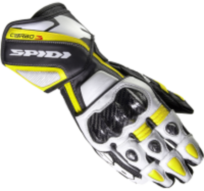 Guanto In Pelle Carbo 3 Uomo Spidi Nero Nero/giallo