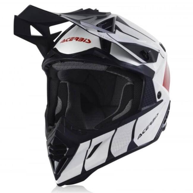 Acerbis Caschi Cross Bianco/rosso