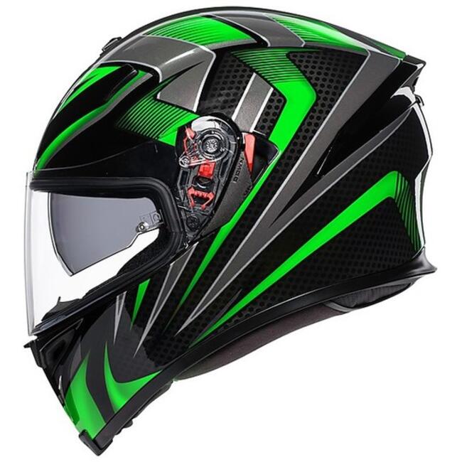 Casco Integrale K5 S Agv E2205 Multi Mplk Hurricane 2.0 Black Green -  Fuorigiriweb