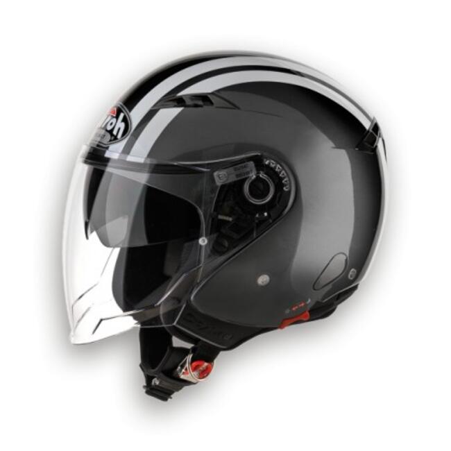Casco Jet City One Flash Anthracite Lucido Airoh