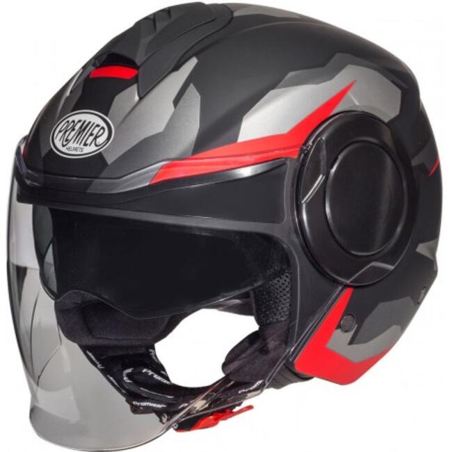 Premier Caschi Jet Nero/rosso