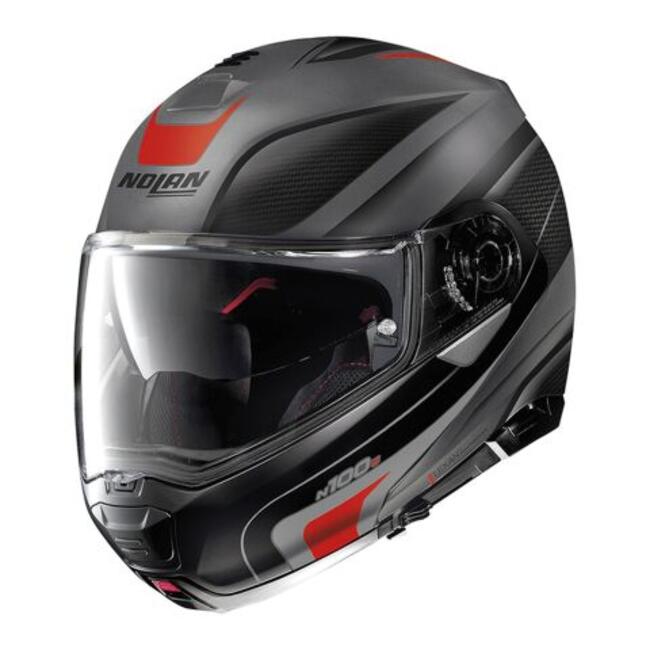Nolan Caschi Modulari Lava Grey/rosso