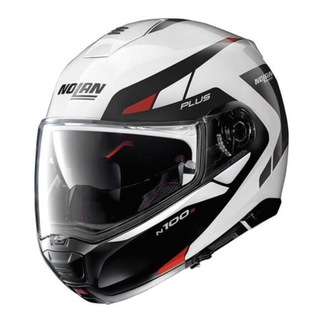 Casco Modulare N100-5 P Milestone N-com 053 Metal White Nolan