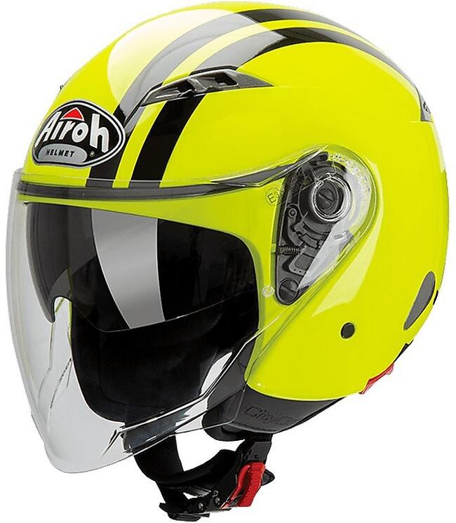Casco Jet City One Flash Giallo Lucido Airoh