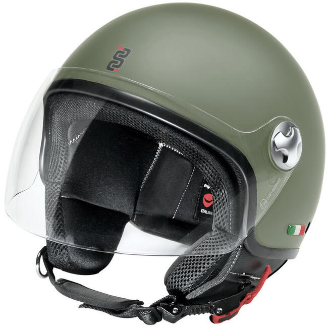 Oj Caschi Jet Verde Militare