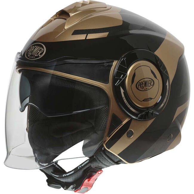 Premier Caschi Jet Nero/oro