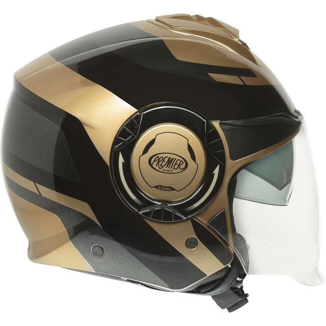 Caschi Jet Nero/oro Premier