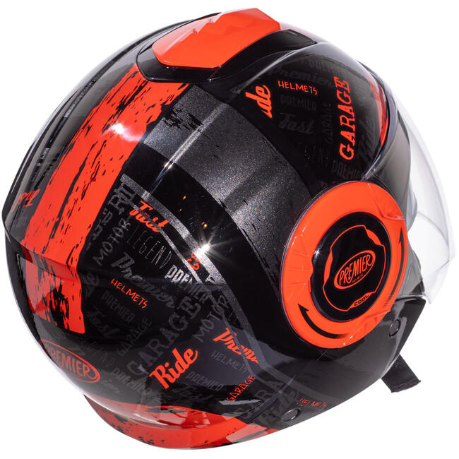 Premier Caschi Jet Nero/rosso