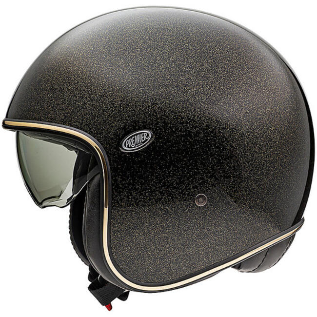 Caschi Jet Nero/oro Premier