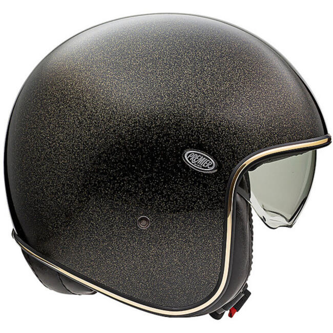 Caschi Jet Nero/oro Premier