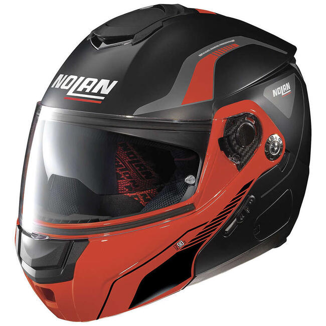Casco Modulare N90-2 Straton N-com 023 Black Red Nolan