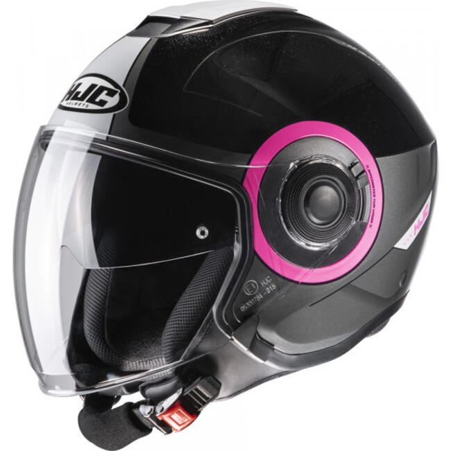 Hjc Caschi Jet Nero/rosa Unisex