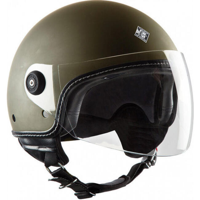 Casco Jet El'mettin Verde Opaco  Tucano Urbano