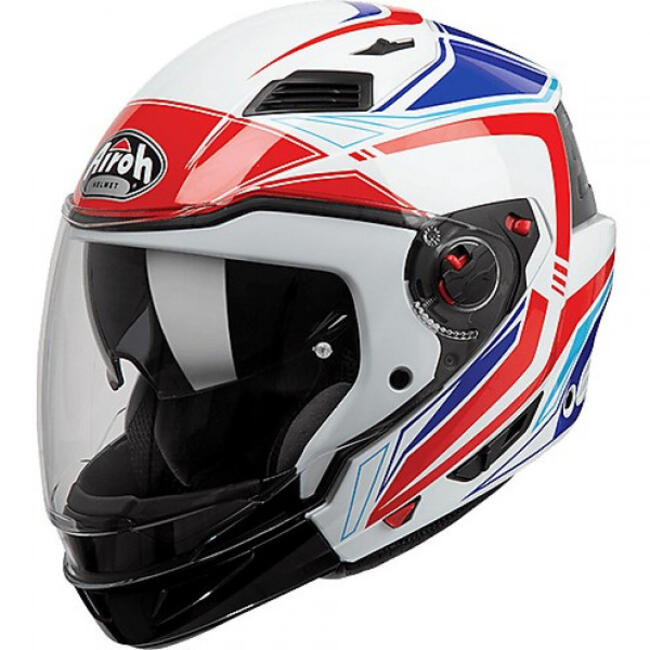 Casco Modulare Executive Line Blu Bianco Airoh - Fuorigiriweb