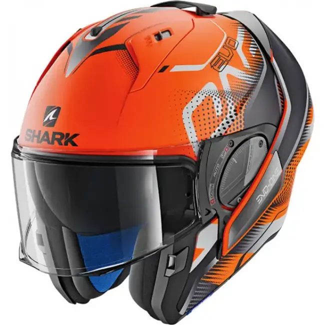 Casco Modulare Evo One 2 Keenser Nero Arancio Antracite Shark