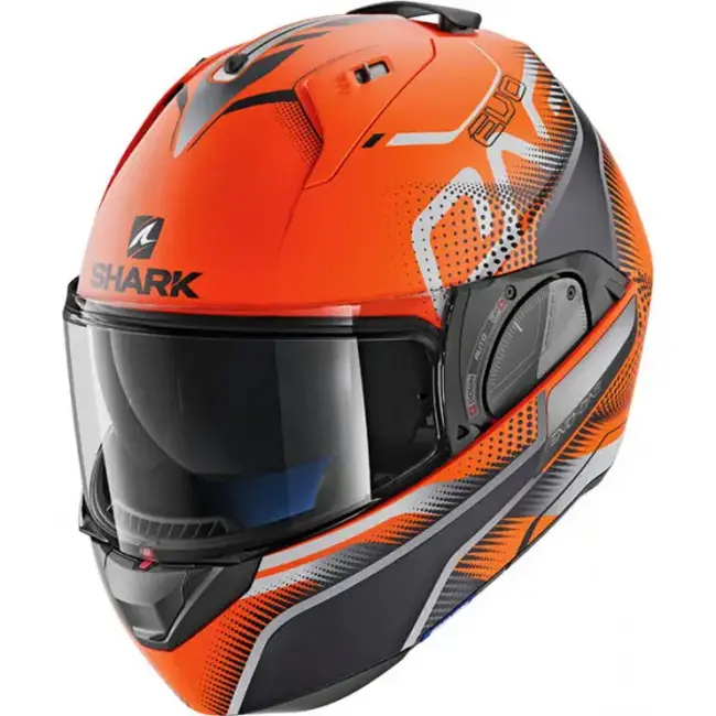 Casco Modulare Evo One 2 Keenser Nero Arancio Antracite Shark