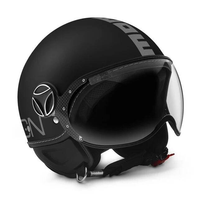 Momo Design Caschi Demijet Black Matt/silver