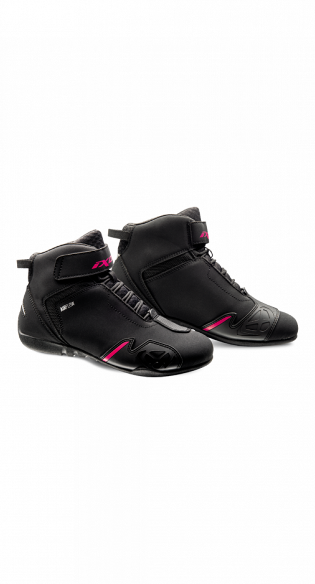 Scarpe Da Moto Nero/fucsia Ixon Donna