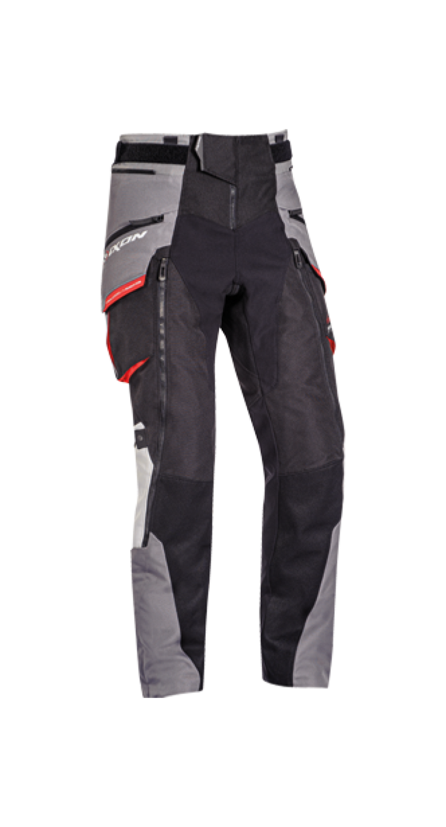 Ixon Pantaloni Da Moto Nero/grigio/rosso Uomo