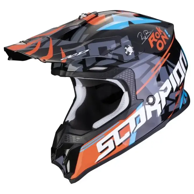 Caschi Cross Nero/arancio Scorpion