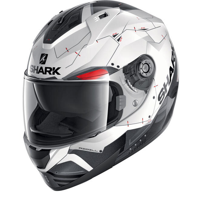 Shark Caschi Integrali Bianco/nero/rosso