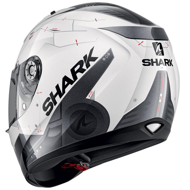 Caschi Integrali Bianco/nero/rosso Shark
