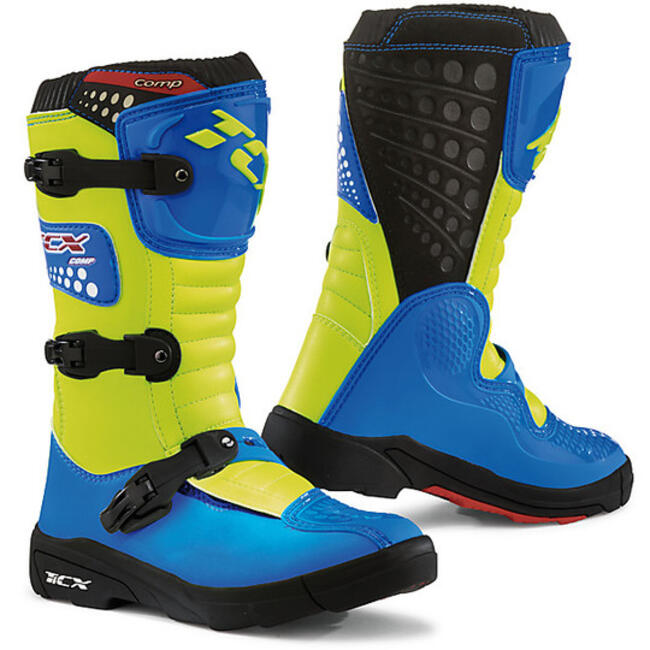 Tcx Scarpe Da Moto Blu/giallo Bambino